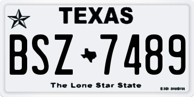 TX license plate BSZ7489