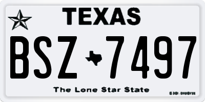 TX license plate BSZ7497