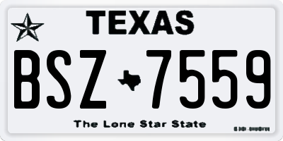 TX license plate BSZ7559