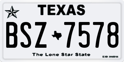 TX license plate BSZ7578