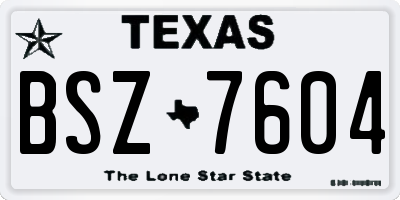 TX license plate BSZ7604