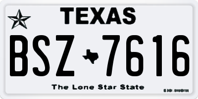 TX license plate BSZ7616