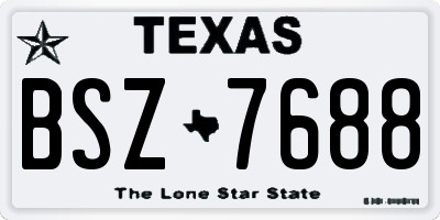 TX license plate BSZ7688