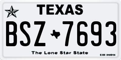 TX license plate BSZ7693
