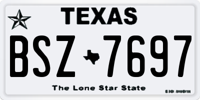 TX license plate BSZ7697