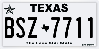 TX license plate BSZ7711