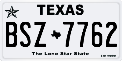 TX license plate BSZ7762