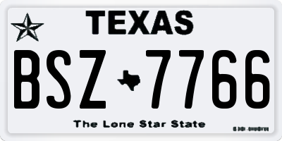 TX license plate BSZ7766
