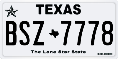TX license plate BSZ7778