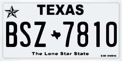 TX license plate BSZ7810