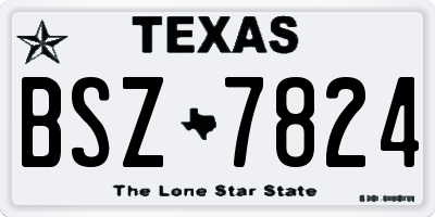 TX license plate BSZ7824