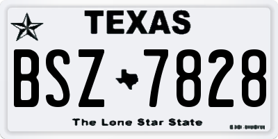 TX license plate BSZ7828