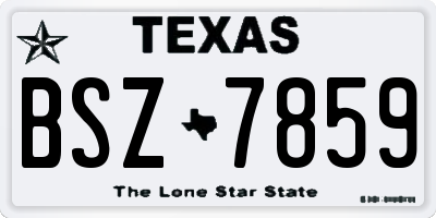 TX license plate BSZ7859
