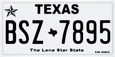 TX license plate BSZ7895