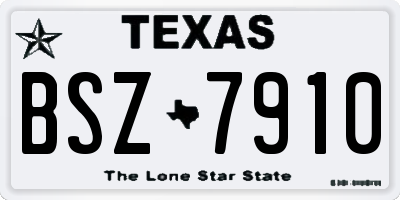 TX license plate BSZ7910