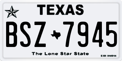 TX license plate BSZ7945
