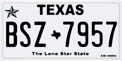 TX license plate BSZ7957