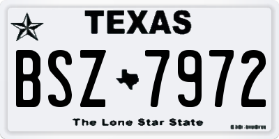 TX license plate BSZ7972