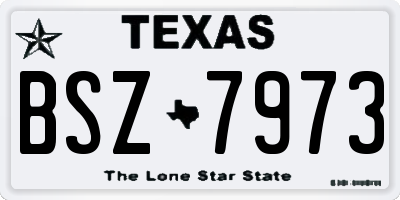 TX license plate BSZ7973