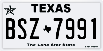 TX license plate BSZ7991