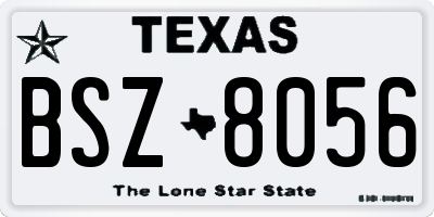 TX license plate BSZ8056