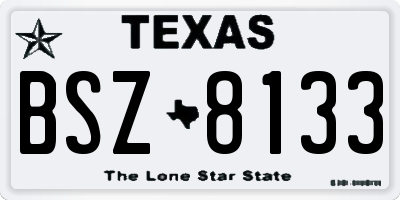 TX license plate BSZ8133
