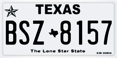 TX license plate BSZ8157