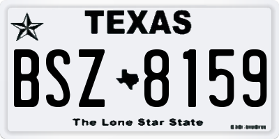 TX license plate BSZ8159