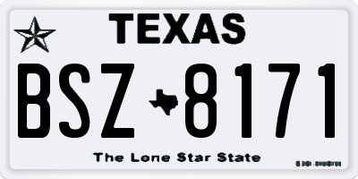 TX license plate BSZ8171