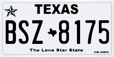 TX license plate BSZ8175