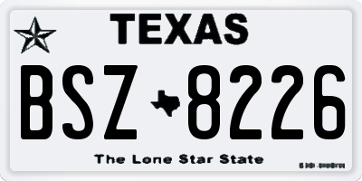 TX license plate BSZ8226
