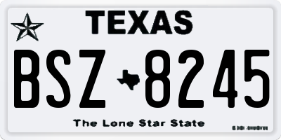 TX license plate BSZ8245