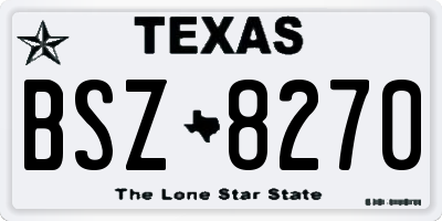TX license plate BSZ8270