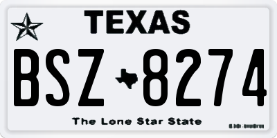 TX license plate BSZ8274