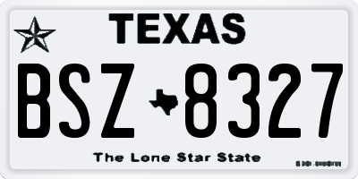 TX license plate BSZ8327