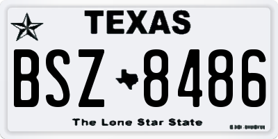 TX license plate BSZ8486