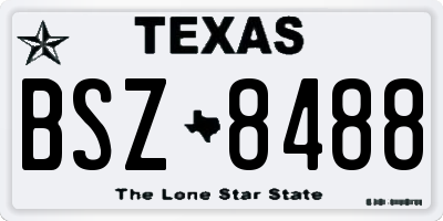 TX license plate BSZ8488