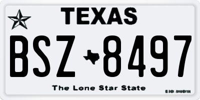 TX license plate BSZ8497