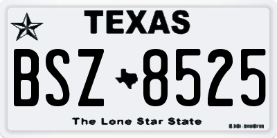 TX license plate BSZ8525