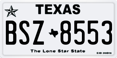 TX license plate BSZ8553