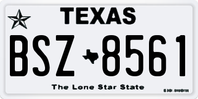 TX license plate BSZ8561