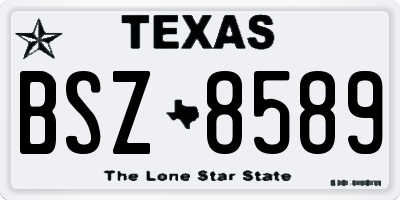TX license plate BSZ8589