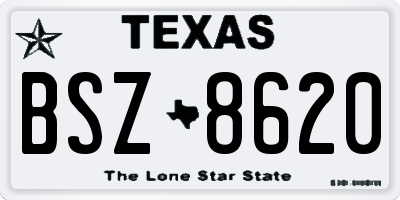 TX license plate BSZ8620