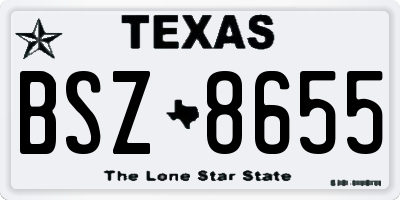 TX license plate BSZ8655