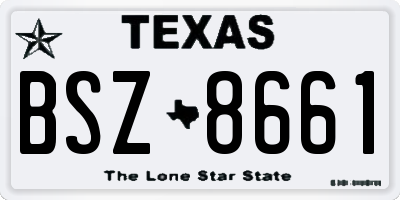 TX license plate BSZ8661