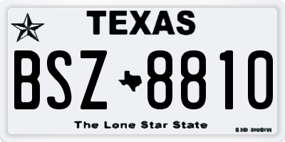 TX license plate BSZ8810
