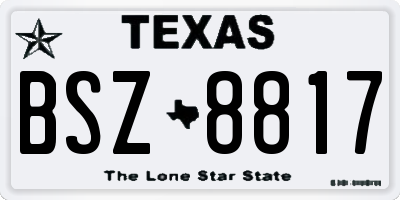 TX license plate BSZ8817