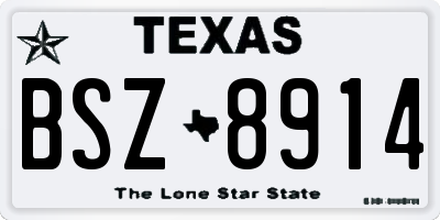 TX license plate BSZ8914