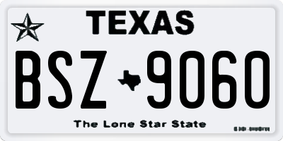 TX license plate BSZ9060