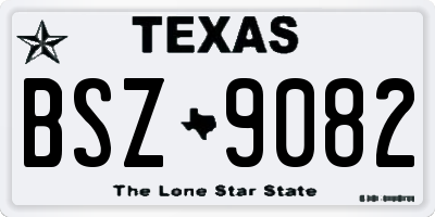 TX license plate BSZ9082